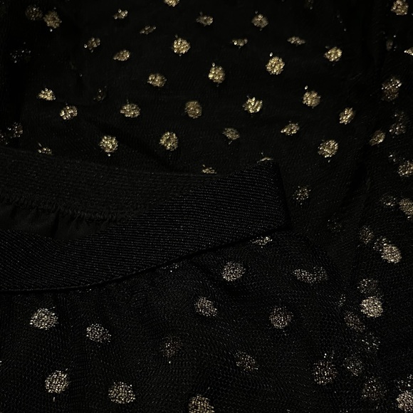 BCBGeneration Black and Gold Polka Dot Skirt Women - Picture 6 of 7